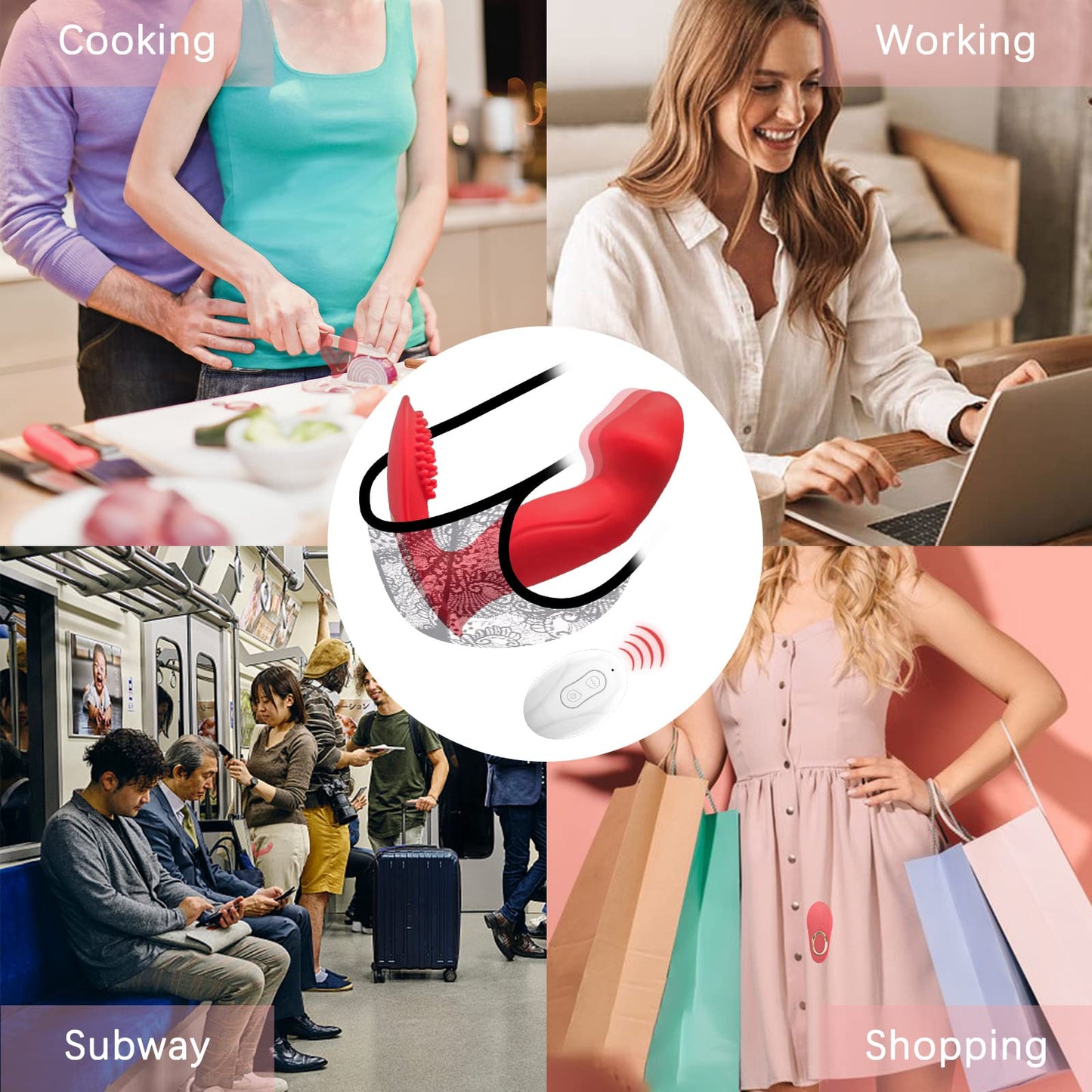 App & Remote Control Wiggling Wearable Panty Vibrator For G Spot Clit Stimulation, Mimic Finger Invisible 9 Wiggling & Vibration Modes Vaginal Anal Dildo Vibrating Panties Adult Sex Toys For Women