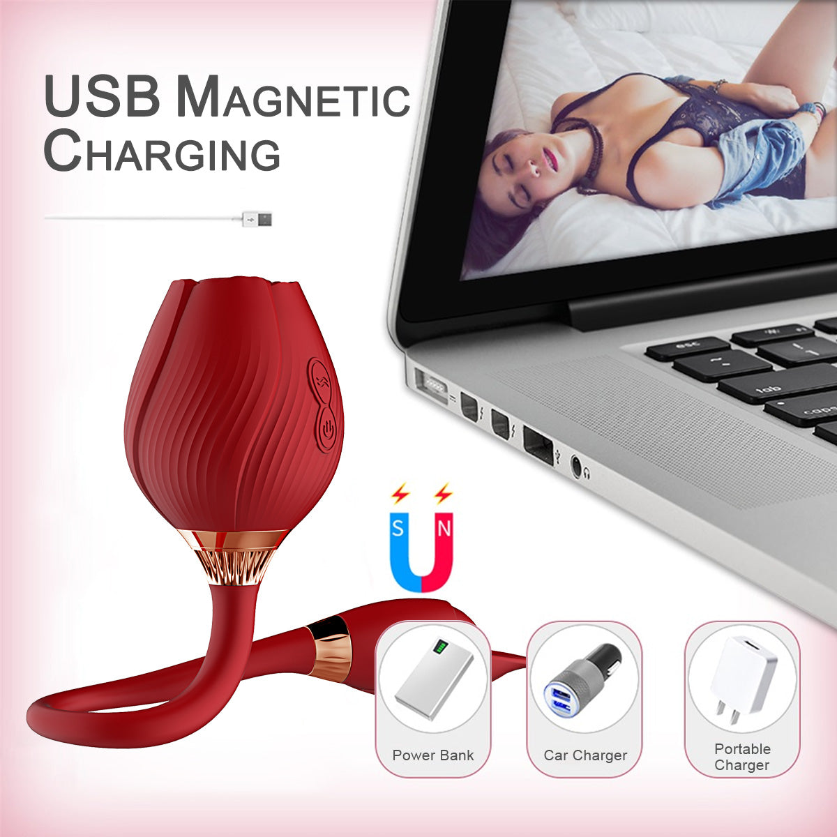 Rose Vibrator Double Use Sucking Vibrator