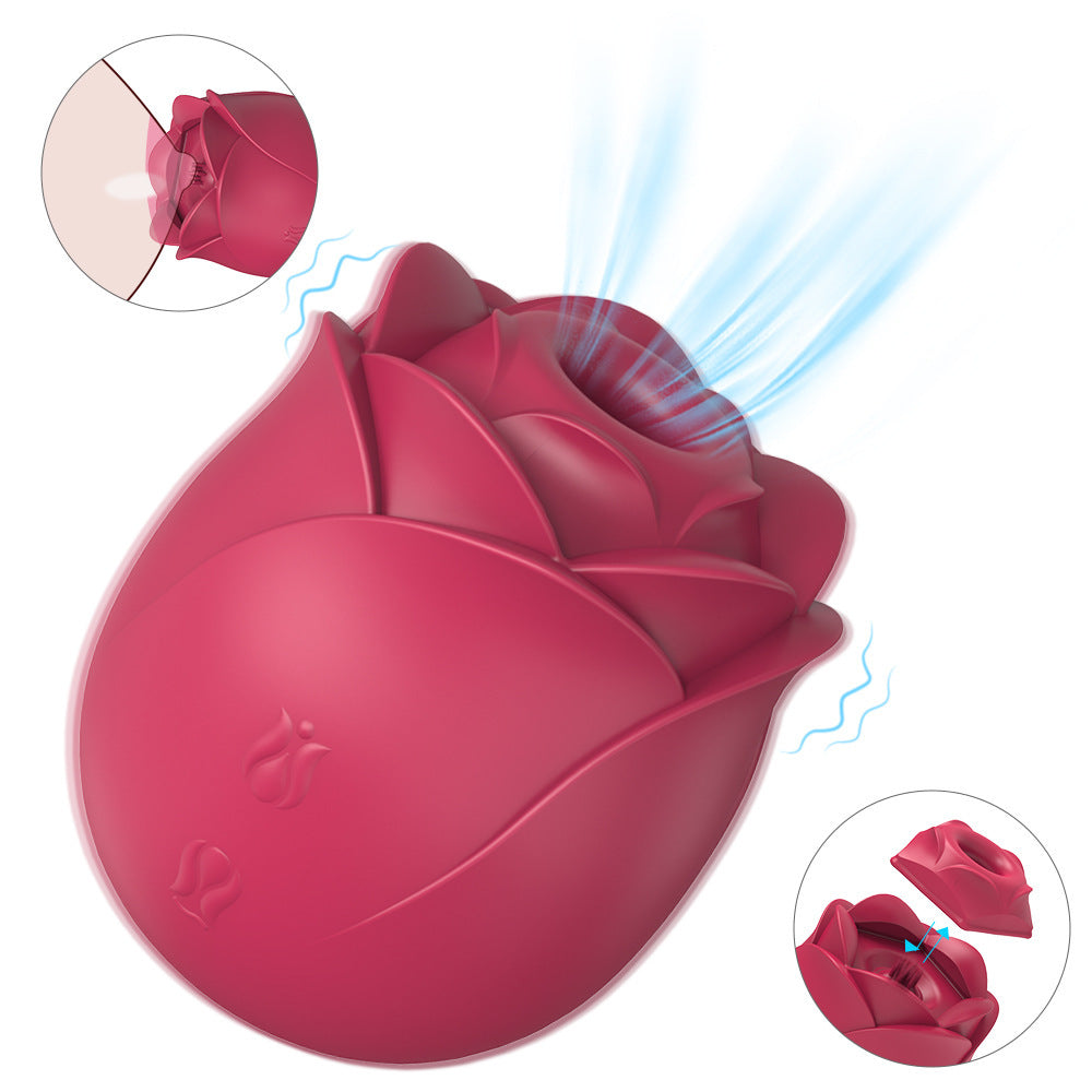 Rose Suction Clitoral Vibrator Stimulator Women