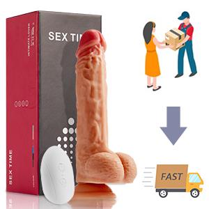 8.5-Inch 8 Mode Vibrating Thrusting Rotating Heating Remote Control Realistic Dildo
