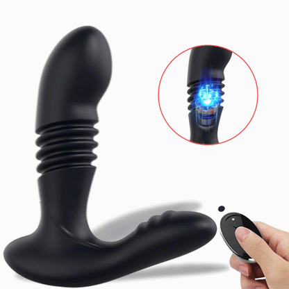 Retractable prostate massager with 12 vibration frequencies——Lovelyhoneytoy