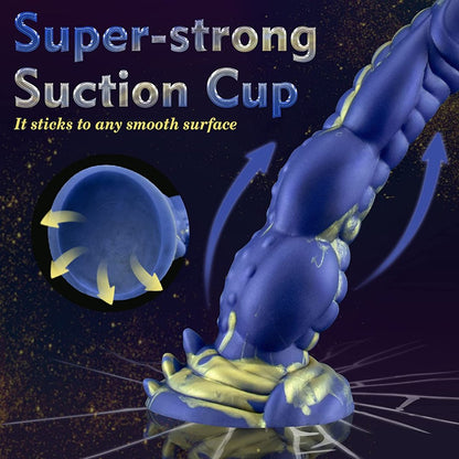 Fantasy Dildo Realistic Dildo- Dickman-Blue Gold