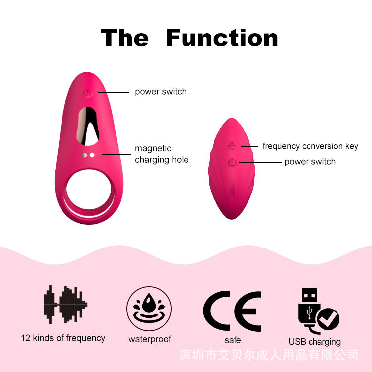 Lock Ring Usb Charging Vibration Wireless Remote Control Vibrating Rod
