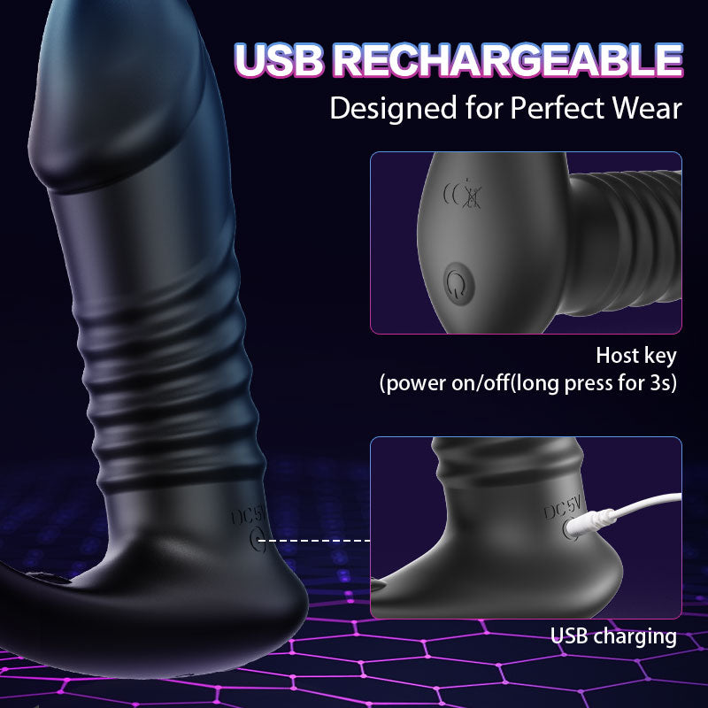 SALE Moore - 10 Thrilling Vibration 3 Thrusting Silicone Remote Contro