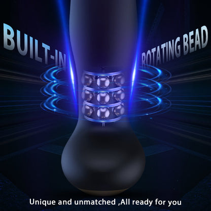 Black Panther 8-frequency Vibrating Bead-rotating Prostate Massager
