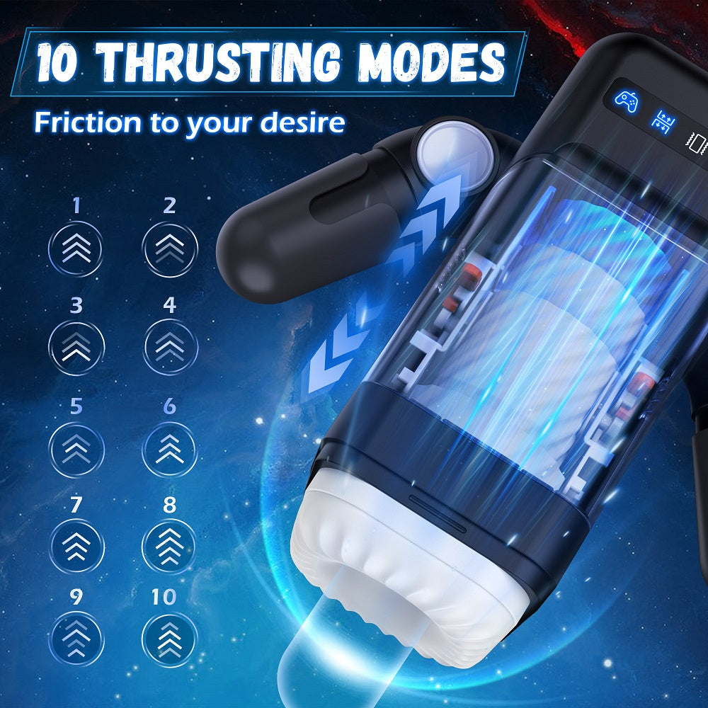 Vibrbud-Game Cup -thrusting Vibrating Masturbator With Heating Function