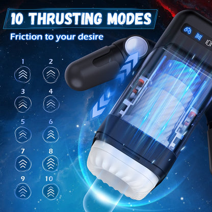 Vibrbud-Game Cup -thrusting Vibrating Masturbator With Heating Function