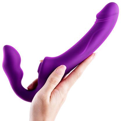 Wireless Remote Control Vibrating Double Head Sucking And Inserting Si