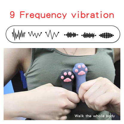 Kitten Paw Fingertip I Egg Skipping Vibrating Stick Female Massage Mas