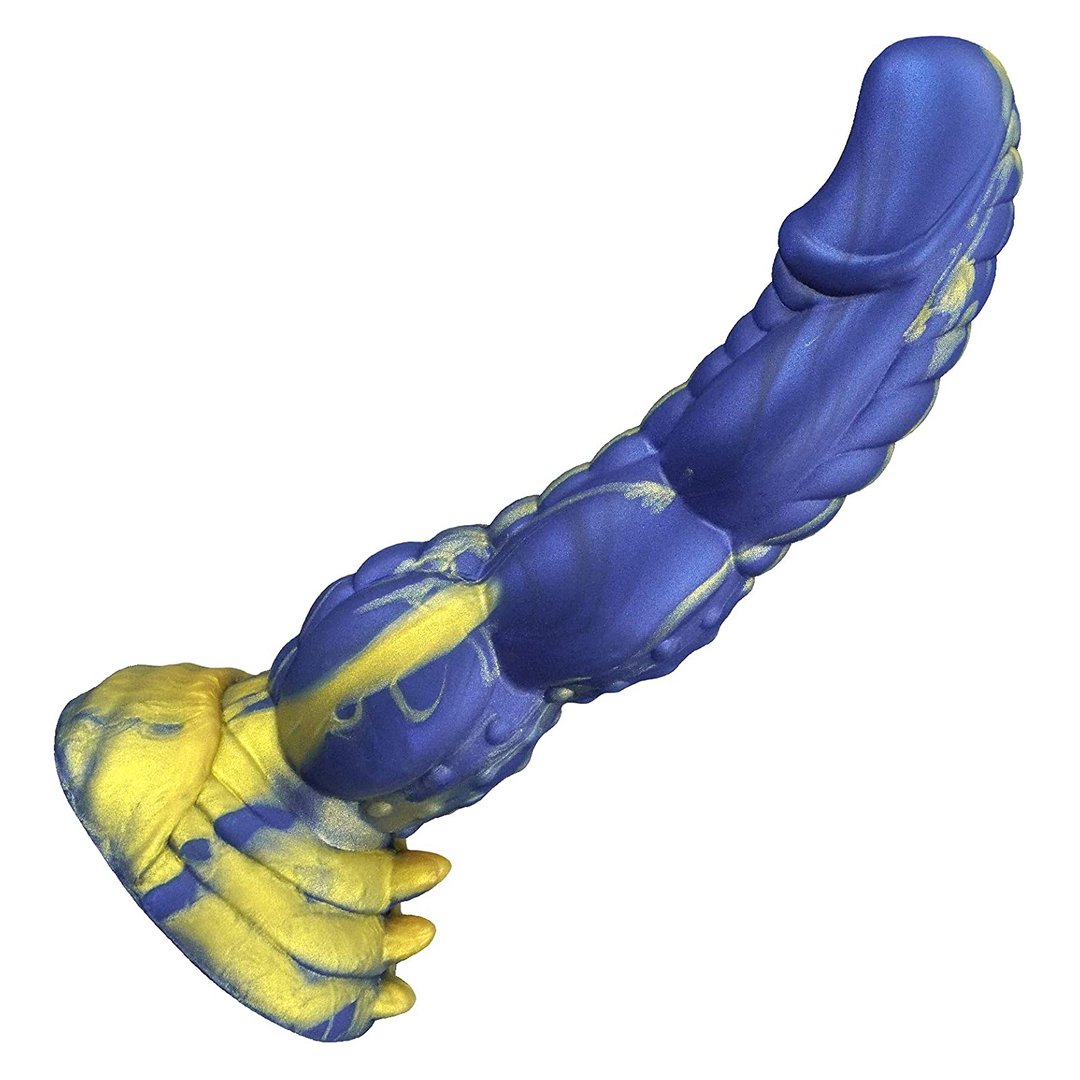 Fantasy Dildo Realistic Dildo- Dickman-Blue Gold