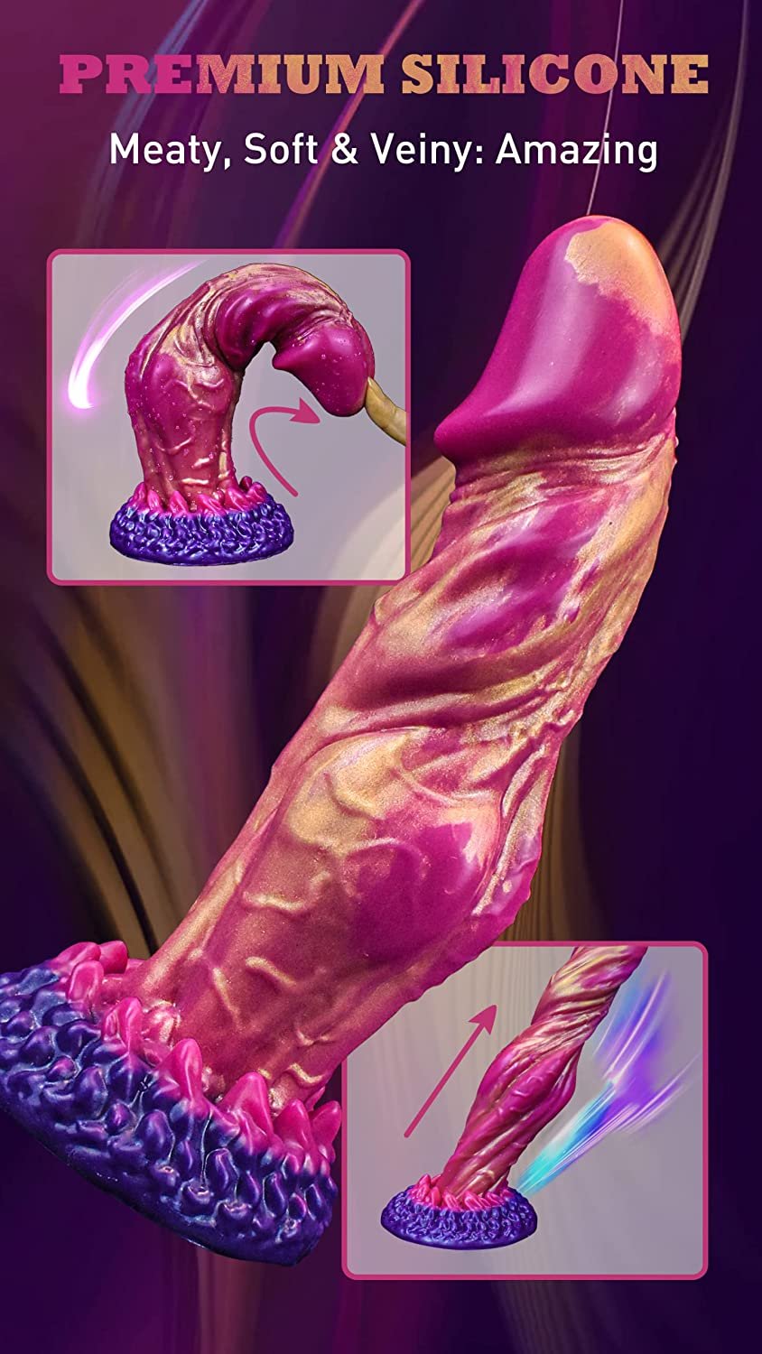 Fantasy Dildo Realistic Dildo- Titan-Golden