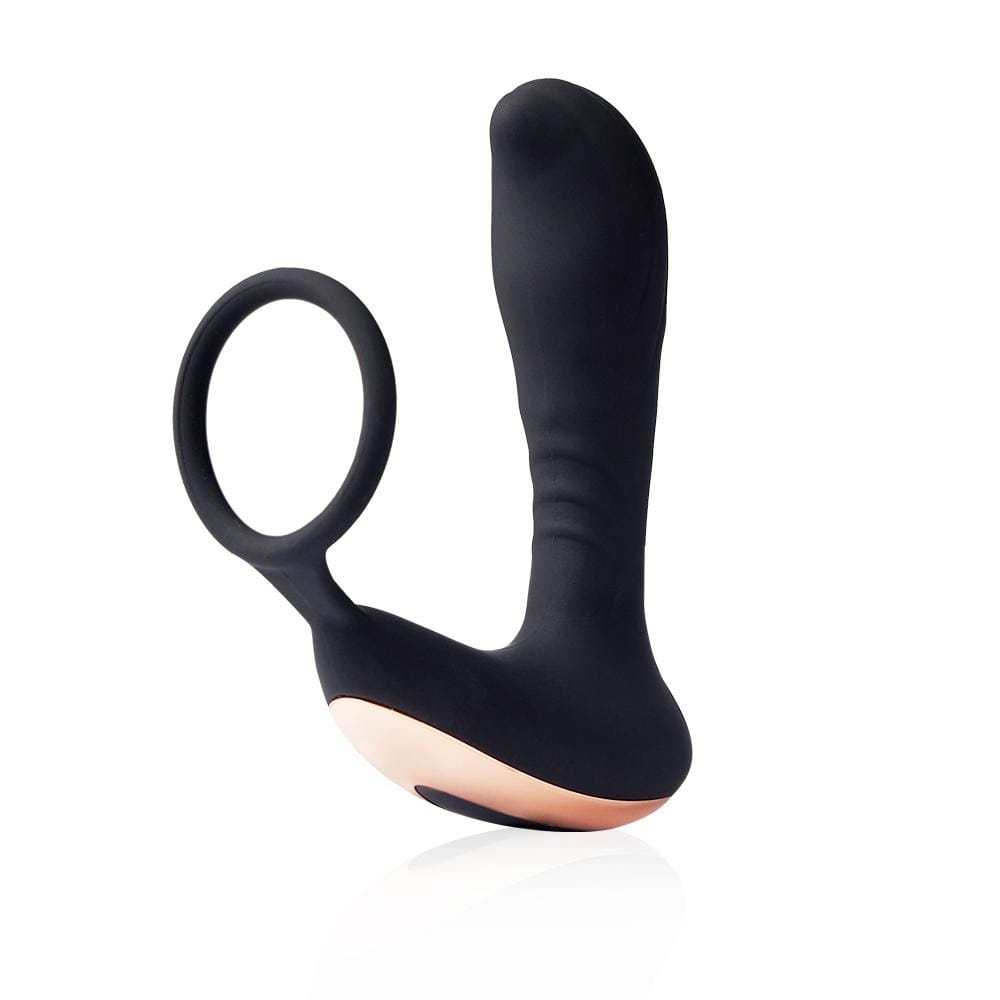 Remote Control 7-Frequency Vibration Prostate Stimulator with Penis Ri