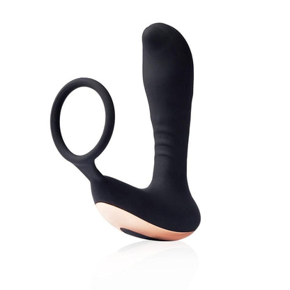 Remote Control 7-Frequency Vibration Prostate Stimulator with Penis Ri