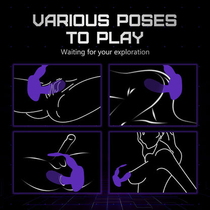 10 Vibrations Heating Function Remote Control Anal Plug with Dual Cock