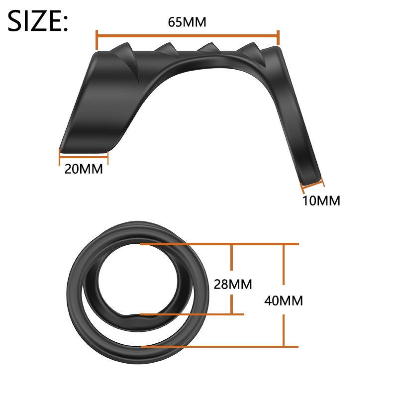 Fun Toys Double Ring Liquid Silicone Lock Ring Husband And Wife Co Vib