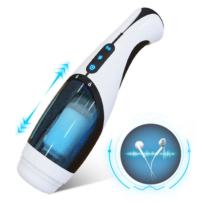 AcmeJoy Automatic 4 Telescopic Vagina Masturbation Cup with Voice Mode
