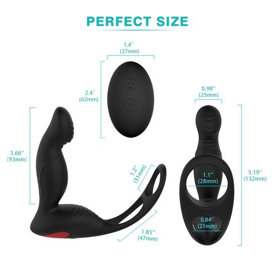 3 In 1 Remote Controlled Vibrating Prostate Massager